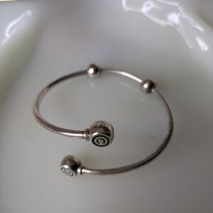 Chamilia Flex Bangle Charm Bracelet 925 Silver (No Charms)